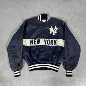 DeLONG New York Yankees Men’s Pullover Jacket Navy - Size: L